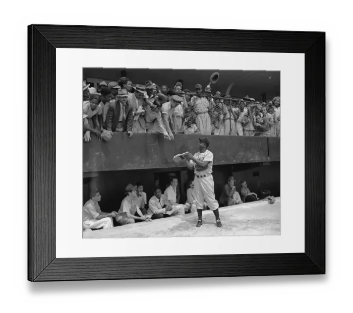 Framed Print : Jackie Robinson Signing Autographs Framed Print : Jackie Robinson Signing Autographs