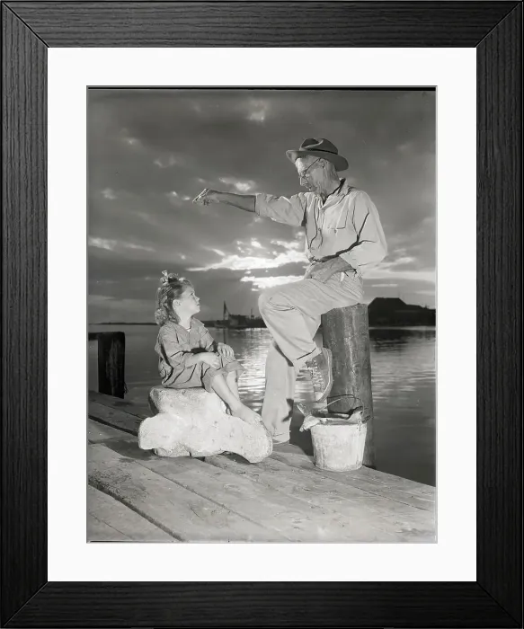Framed Print : Girl Listens to Tales of Jean Lafitte Framed Print : Girl Listens to Tales of Jean Lafitte