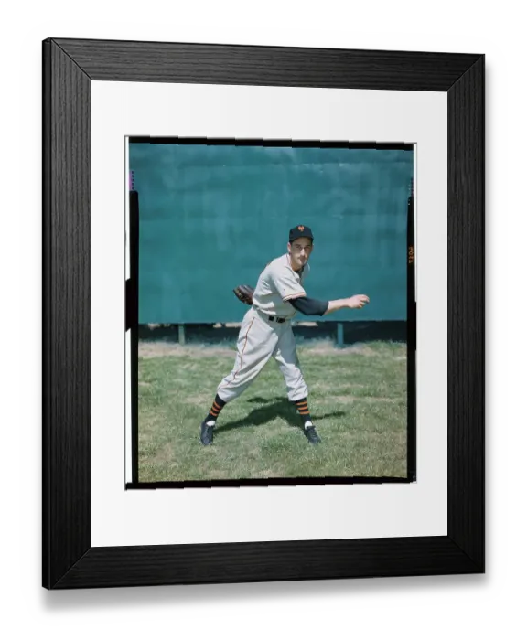 Framed Print : Larry Jansen Pitching Framed Print : Larry Jansen Pitching