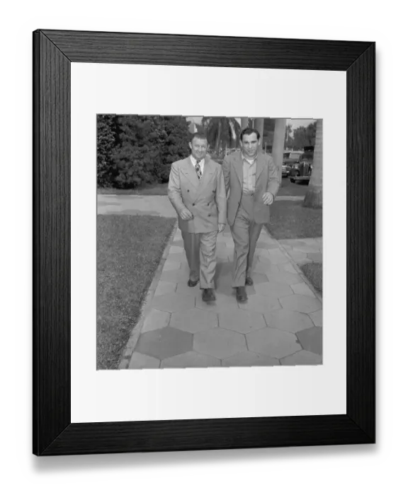 Framed Print : Yogi Berra Walking with Chuck Dressen Framed Print : Yogi Berra Walking with Chuck Dressen