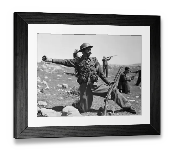 Framed Print : Soldier Wearing and Holding Armament Framed Print : Soldier Wearing and Holding Armament