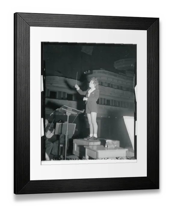 Framed Print : Ferrucio Burco Conducting Orchestra Framed Print : Ferrucio Burco Conducting Orchestra