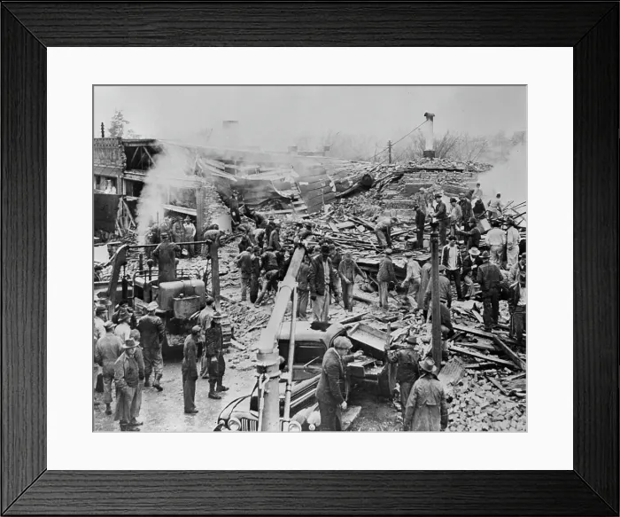 Framed Print : Butane Gas Explosion