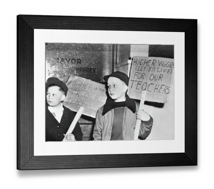 Framed Print : Young Pickets for Teachers Framed Print : Young Pickets for Teachers