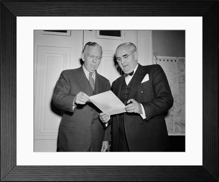 Framed Print : George C Marshall Talking with Arthur Vandenberg Framed Print : George C Marshall Talking with Arthur Vandenberg