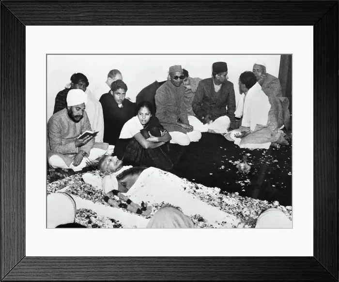 Framed Print : Mahatma Gandhi's Funeral Framed Print : Mahatma Gandhi's Funeral