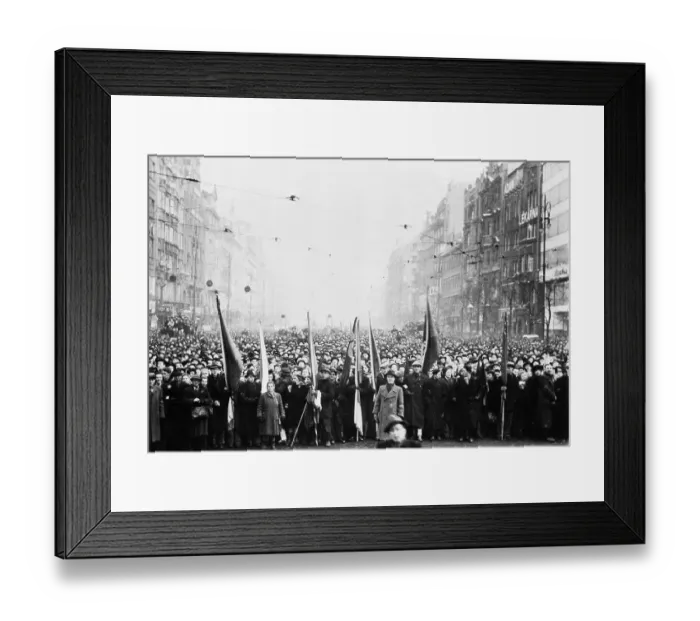 Framed Print : Gen View Of Czech Crowd In Square / Speech Framed Print : Gen View Of Czech Crowd In Square / Speech