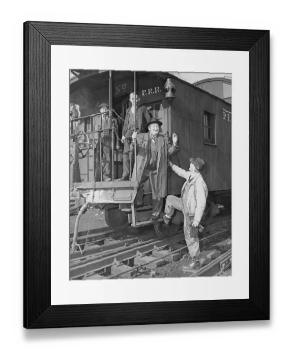 Framed Print : Baseball Legend Honus Wagner Getting off Train Caboose Framed Print : Baseball Legend Honus Wagner Getting off Train Caboose