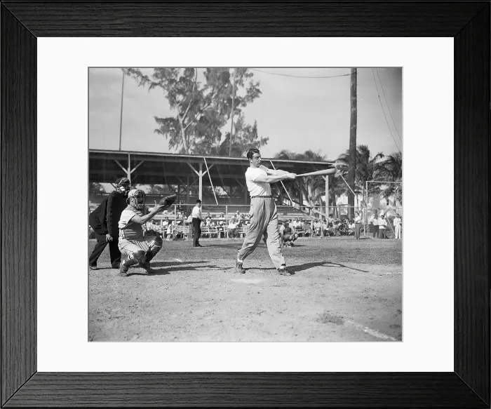 Framed Print : Joe DiMaggio at Benefit Game Framed Print : Joe DiMaggio at Benefit Game