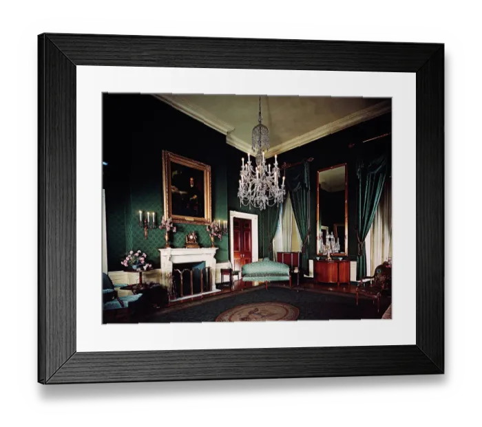 Framed Print : Green Room in the White House Framed Print : Green Room in the White House