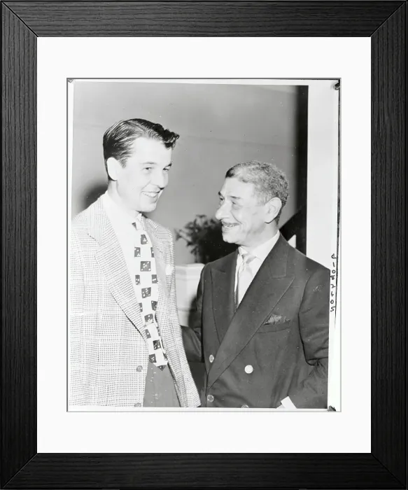 Framed Print : Mike Romanoff and Alfred Vanderbilt Talking at Wedding Framed Print : Mike Romanoff and Alfred Vanderbilt Talking at Wedding