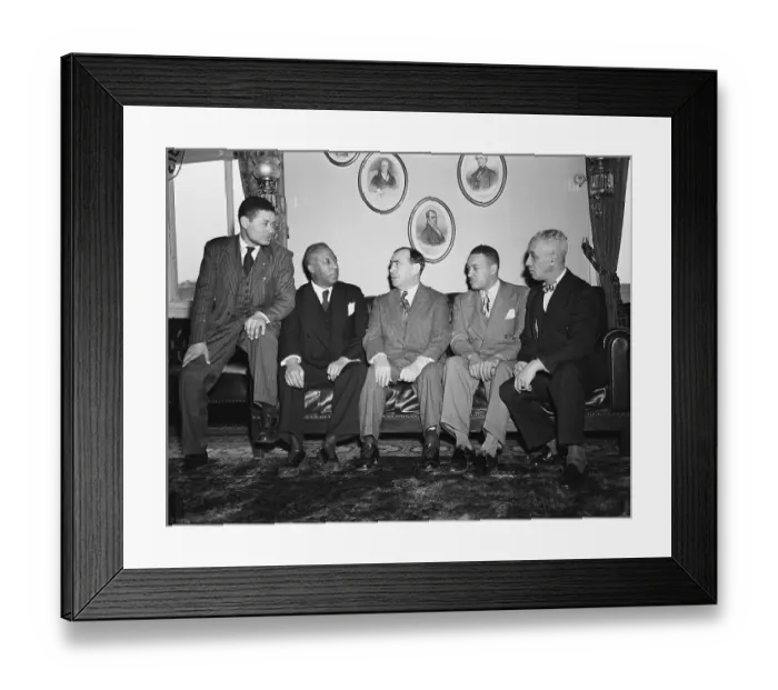 Framed Print : Black Leaders Speaking With Joe Martin Framed Print : Black Leaders Speaking With Joe Martin
