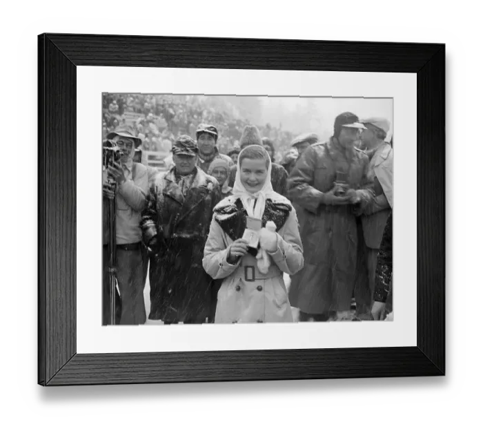 Framed Print : Barbara Ann Scott Accepting Gold Medal Framed Print : Barbara Ann Scott Accepting Gold Medal