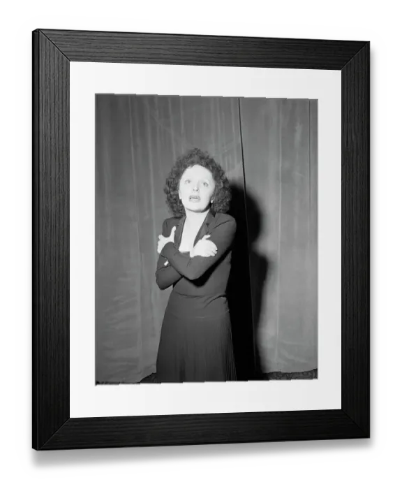 Framed Print : Edith Piaf Singing Framed Print : Edith Piaf Singing