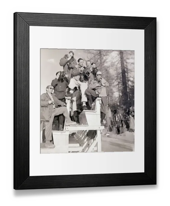 Framed Print : Cameramen Aim Cameras in One Direction