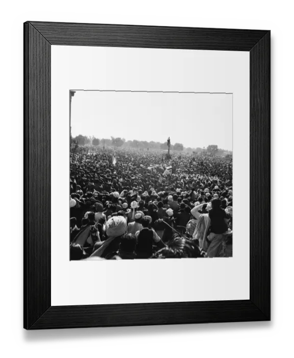 Framed Print : View of Large Crowd for Gandhi Funeral Framed Print : View of Large Crowd for Gandhi Funeral