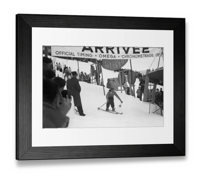 Framed Print : Gretchen Fraser Winning the Slalom Ski Event Framed Print : Gretchen Fraser Winning the Slalom Ski Event