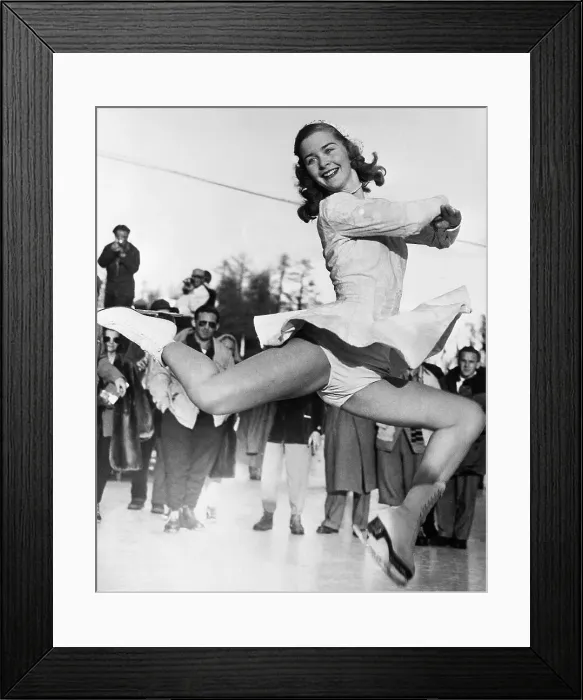 Framed Print : Barbara Ann Scott Skating at Olympics Framed Print : Barbara Ann Scott Skating at Olympics