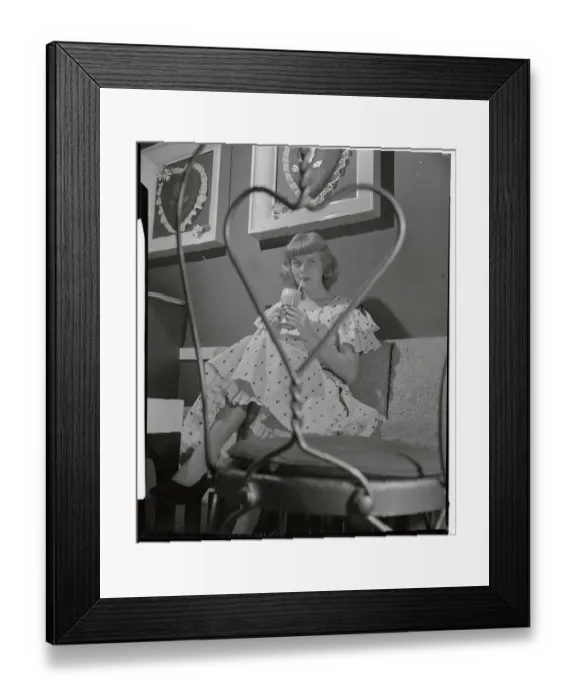 Framed Print : Dorothy Abbott Drinking Ice Cream Soda Framed Print : Dorothy Abbott Drinking Ice Cream Soda