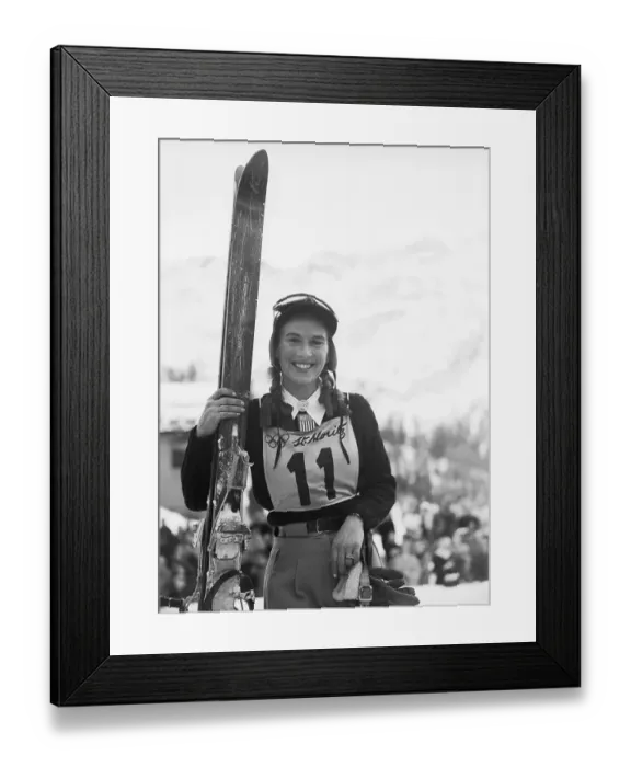 Framed Print : Portrait of Gretchen Fraser Framed Print : Portrait of Gretchen Fraser