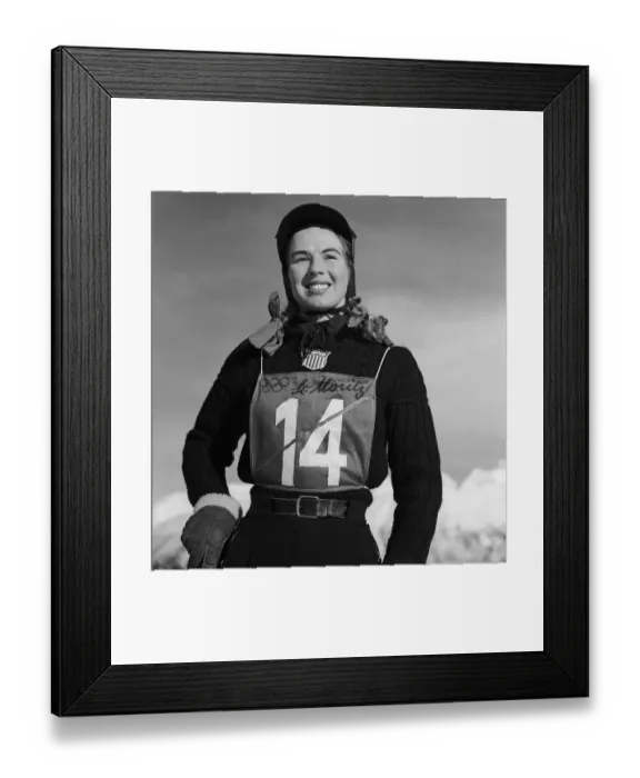 Framed Print : Portrait of Gretchen Fraser Framed Print : Portrait of Gretchen Fraser