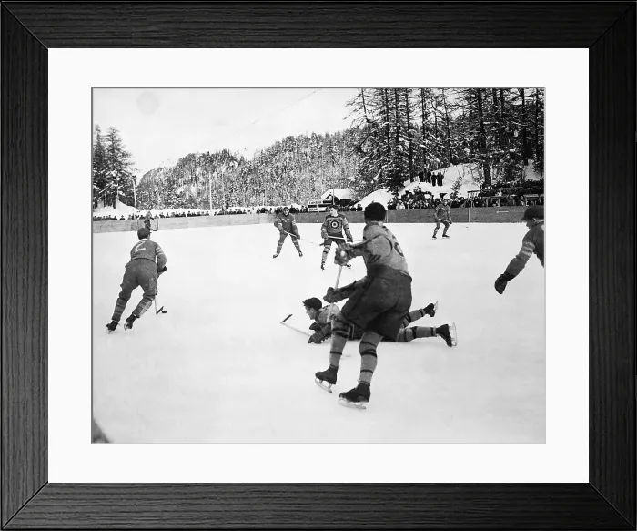 Framed Print : Canadian and Swedish Olympic Hockey Game Framed Print : Canadian and Swedish Olympic Hockey Game