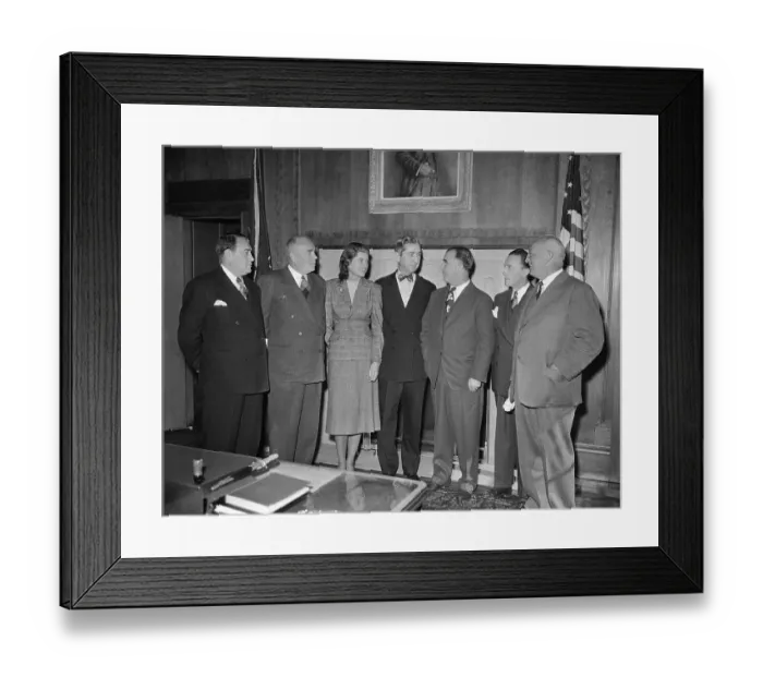 Framed Print : Members of the Sporting World Together for Conference Framed Print : Members of the Sporting World Together for Conference
