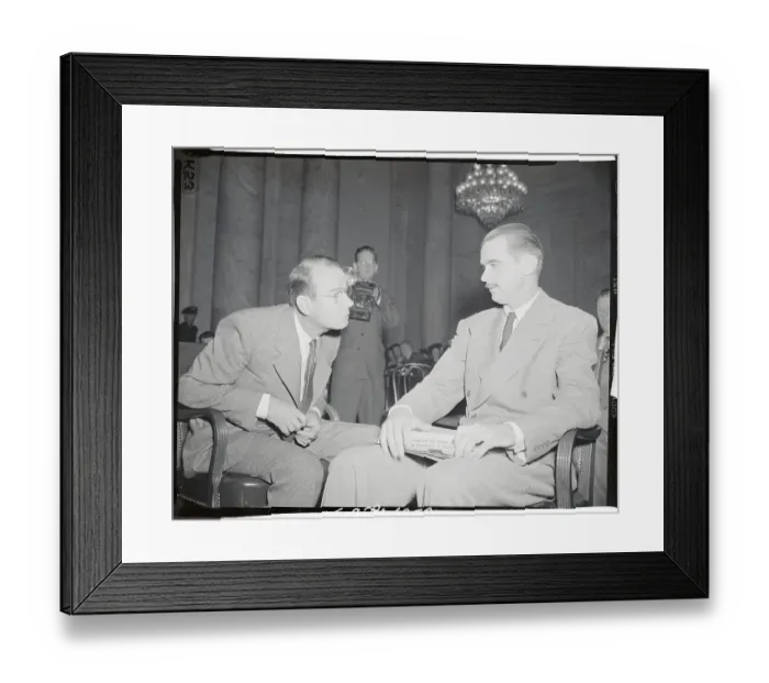 Framed Print : Howard Hughes Talking with Attorney Framed Print : Howard Hughes Talking with Attorney