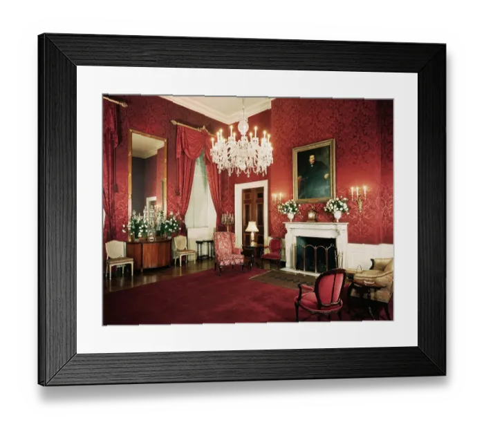 Framed Print : Red Room of White House Framed Print : Red Room of White House