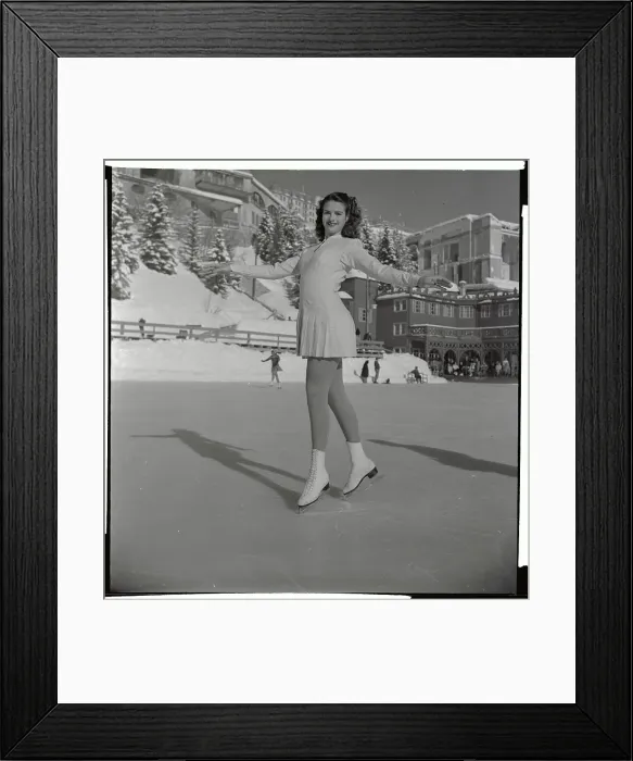 Framed Print : Portrait of Figure Skater Yvonne Sherman Framed Print : Portrait of Figure Skater Yvonne Sherman