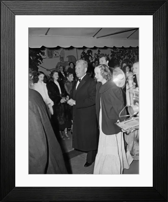 Framed Print : Spencer Tracy Coming to Premiere with His Daughter Framed Print : Spencer Tracy Coming to Premiere with His Daughter
