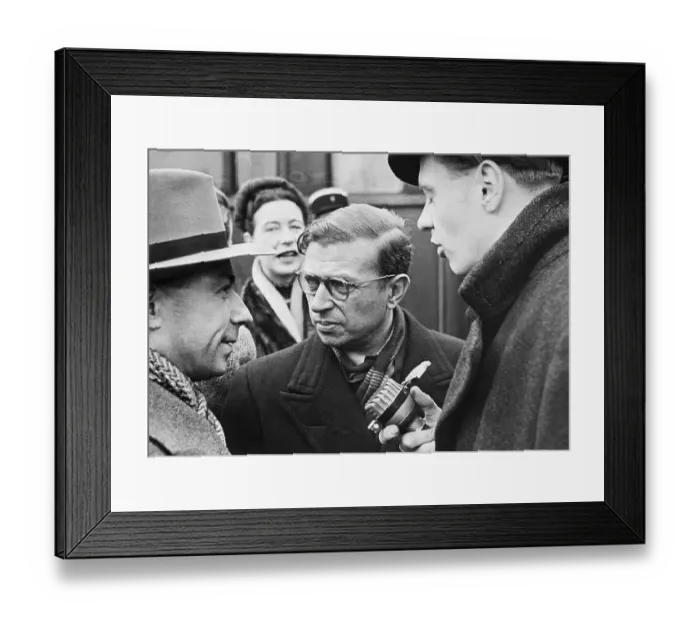 Framed Print : Jean-Paul Sartre Framed Print : Jean-Paul Sartre