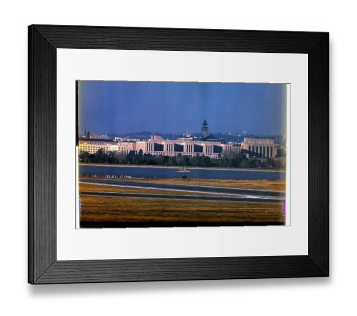 Framed Print : View of Washington, DC from Airport Framed Print : View of Washington, DC from Airport