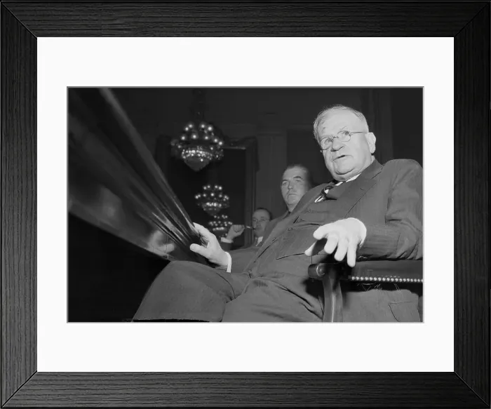 Framed Print : Harold L. Ickes Appearing in Court