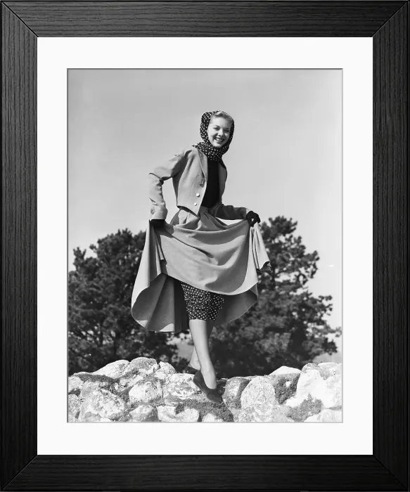 Framed Print : Barbara Lawrence In Polka Dotted Silk Framed Print : Barbara Lawrence In Polka Dotted Silk