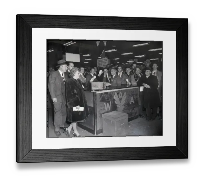 Framed Print : Woman Picking Slip Of Paper Out Of Box Framed Print : Woman Picking Slip Of Paper Out Of Box