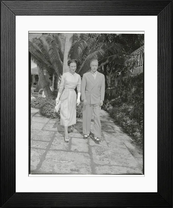Framed Print : Duke and Duchess of Windsor Strolling Outdoors Framed Print : Duke and Duchess of Windsor Strolling Outdoors