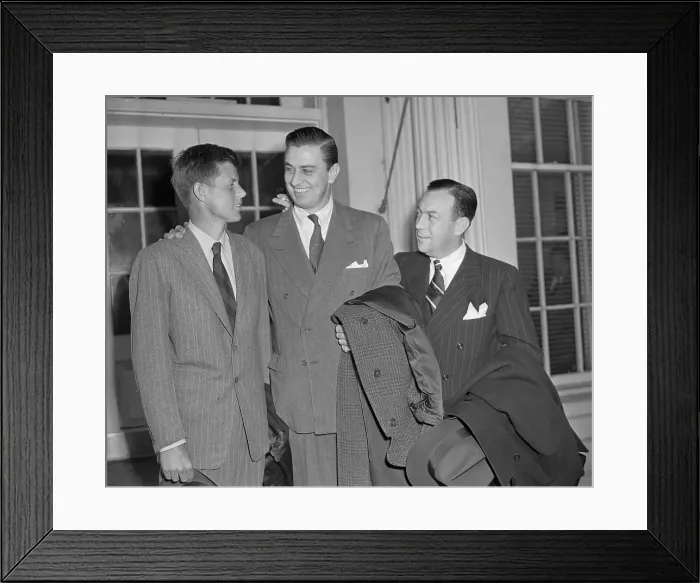 Framed Print : John F. Kennedy with FDR and Robert Wagner
