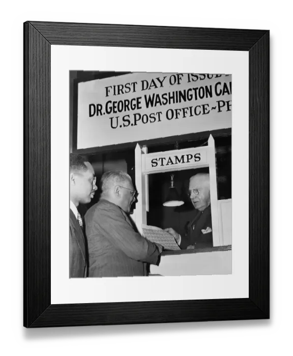 Framed Print : First Day of Issuing George Carver Stamp Framed Print : First Day of Issuing George Carver Stamp