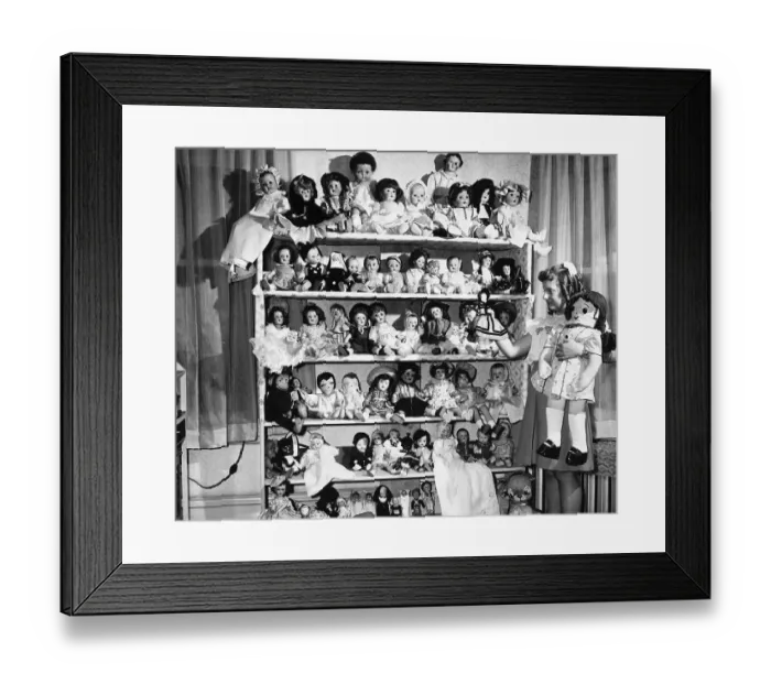 Framed Print : A Girl with her Doll Collection Framed Print : A Girl with her Doll Collection