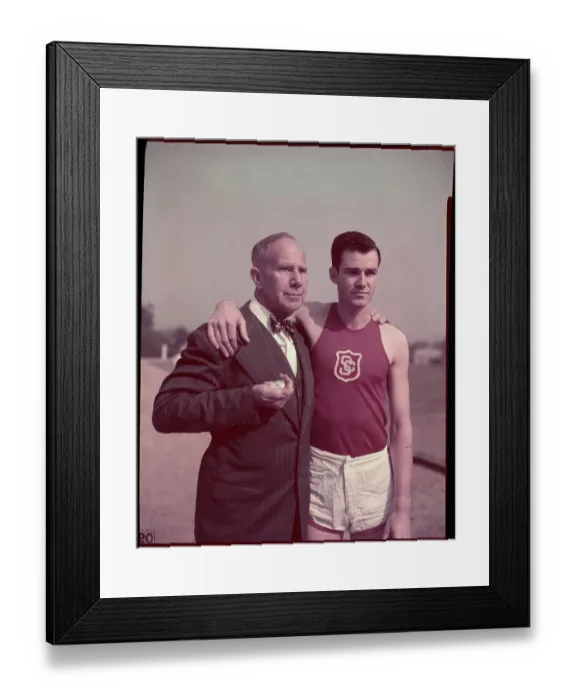 Framed Print : Mel Patton and Dean Cromwell on Field Framed Print : Mel Patton and Dean Cromwell on Field