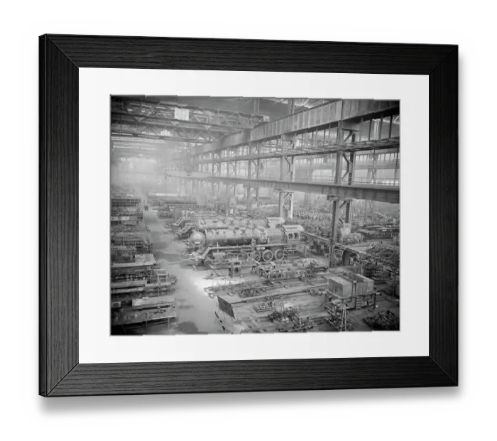 Framed Print : Locomotive Repair In Ruhr Valley Framed Print : Locomotive Repair In Ruhr Valley