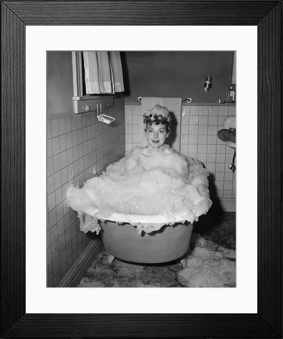 Framed Print : Ava Gardner in Bubble Bath Framed Print : Ava Gardner in Bubble Bath