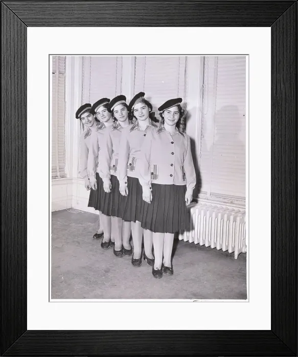 Framed Print : The Quintuplets Posing in Sailor Outfits Framed Print : The Quintuplets Posing in Sailor Outfits