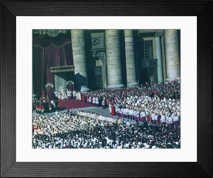 Framed Print : Pope Pius XII Addressing Crowd Framed Print : Pope Pius XII Addressing Crowd