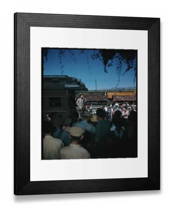 Framed Print : Thomas E Dewey During Campaign Tour Framed Print : Thomas E Dewey During Campaign Tour