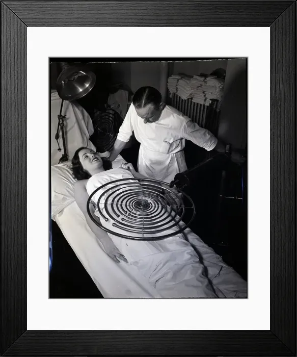 Framed Print : Female Subject With Wave Oscillator Framed Print : Female Subject With Wave Oscillator