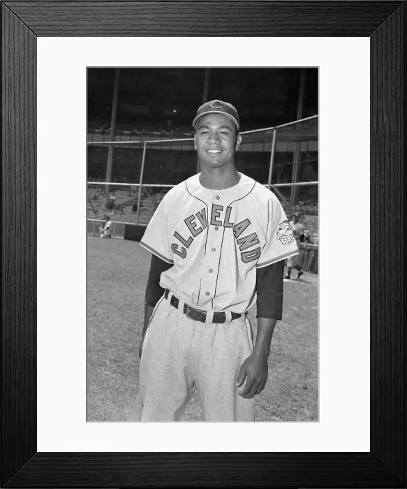 Framed Print : Larry Doby in a Cleveland Indians Uniform Framed Print : Larry Doby in a Cleveland Indians Uniform