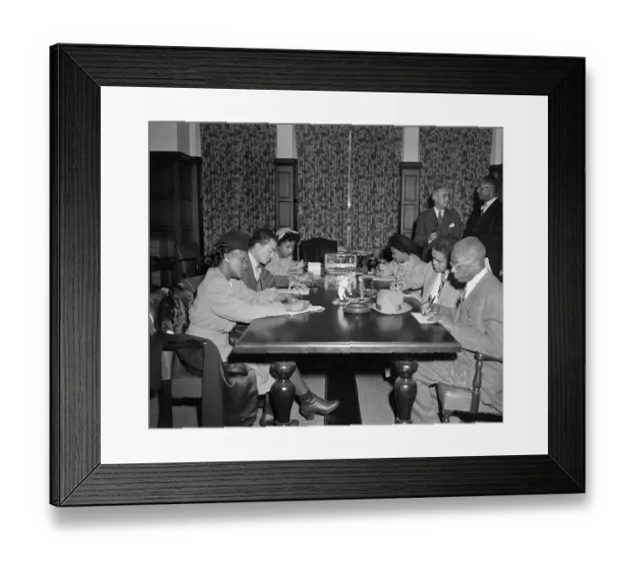 Framed Print : African Americans File For Law School Framed Print : African Americans File For Law School