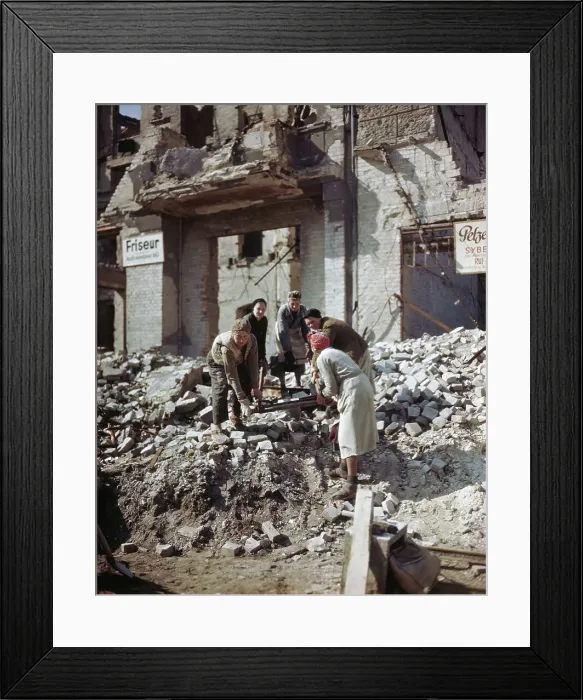 Framed Print : German Women Working In Post-War Germany Framed Print : German Women Working In Post-War Germany
